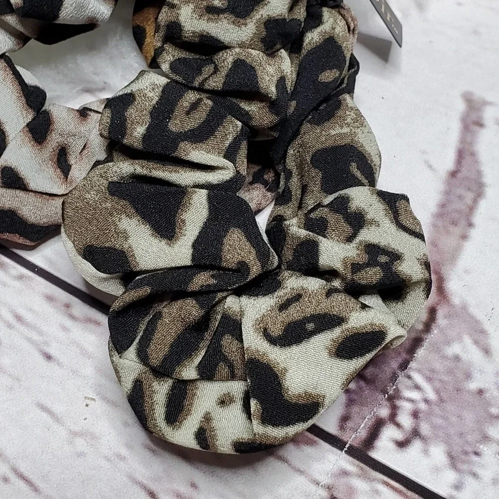 nOir Jewelry Ombre Leopard Scrunchies - Set of 3